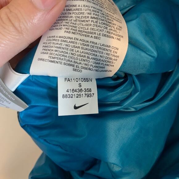 Nike Vest Womens Small Teal Cream Filled Puffer Full Zip Golf Jacket Reversible - Picture 14 of 16